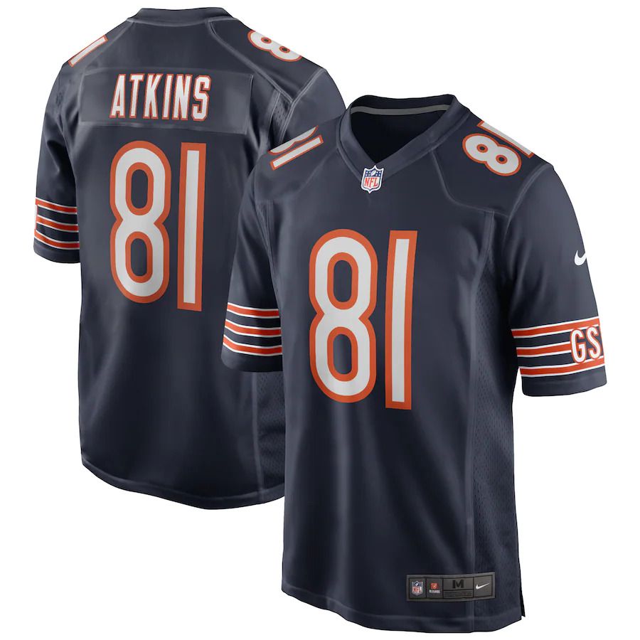 Men Chicago Bears #81 Doug Atkins Nike Navy Game Retired Player NFL Jersey->chicago bears->NFL Jersey